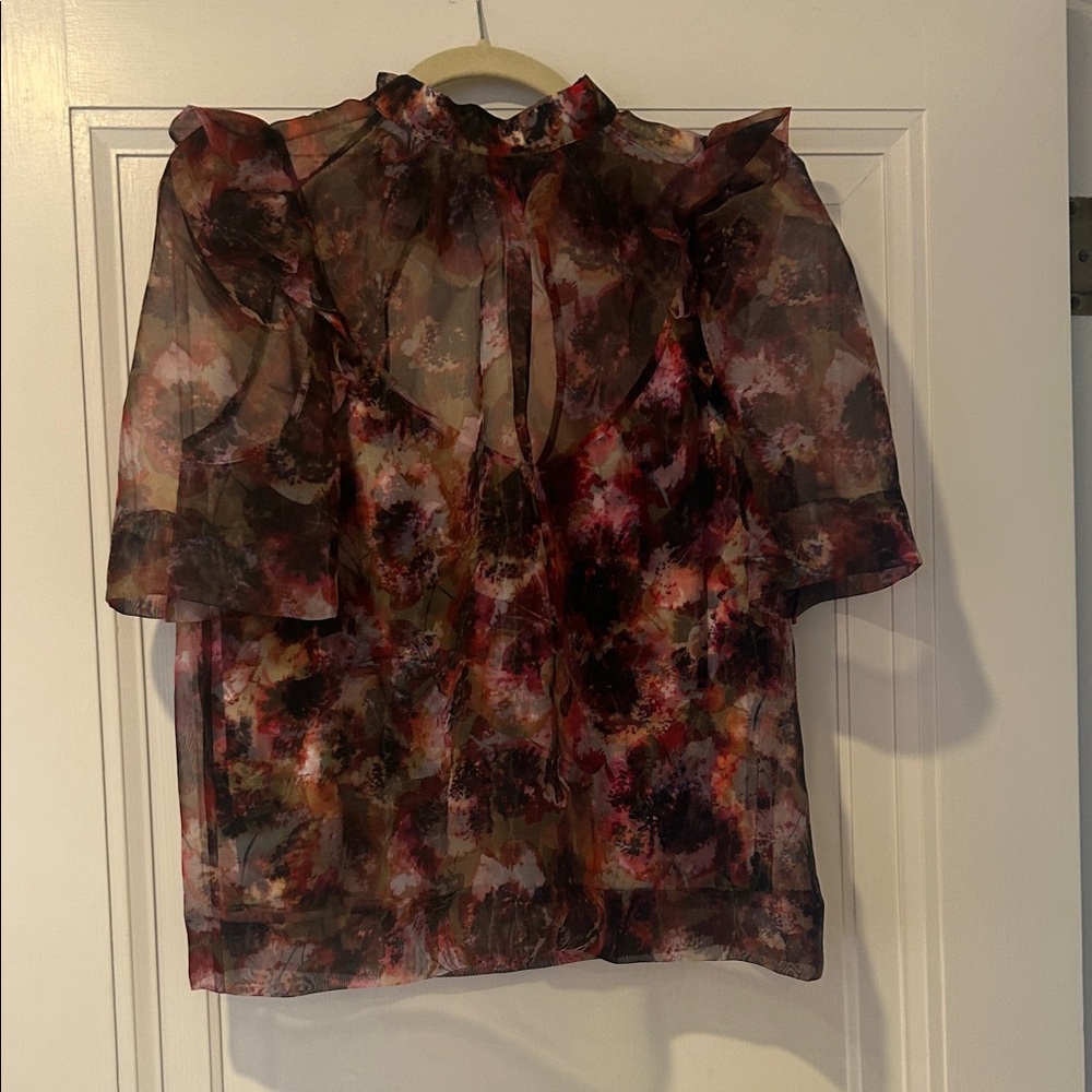 Marie Oliver Multicolor Sheer Blouse
